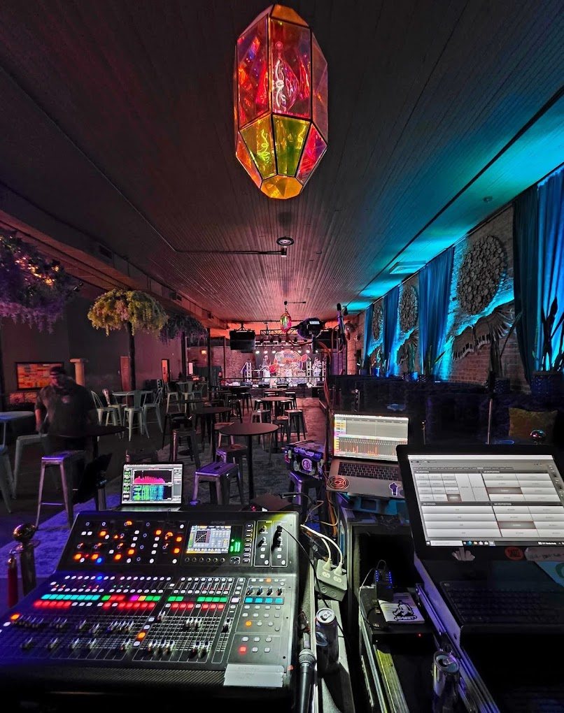 Inside The Move, looking toward the stage and sound booth